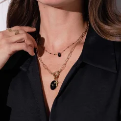 Collier Anneau doré Luza Charms