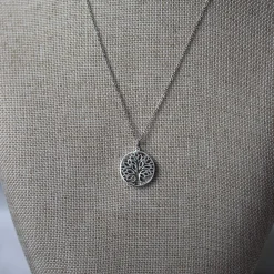 Collier Arbre de vie acier argenté