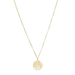 Collier Arbre de vie acier doré or