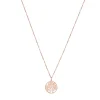 Collier Arbre de vie acier doré rose