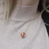 Collier Art M2 acier doré or