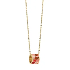 Collier Art M2 acier doré or