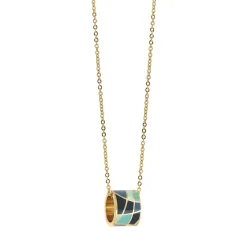 Collier Art M1 acier doré or
