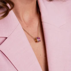 Collier Art P2 acier doré or
