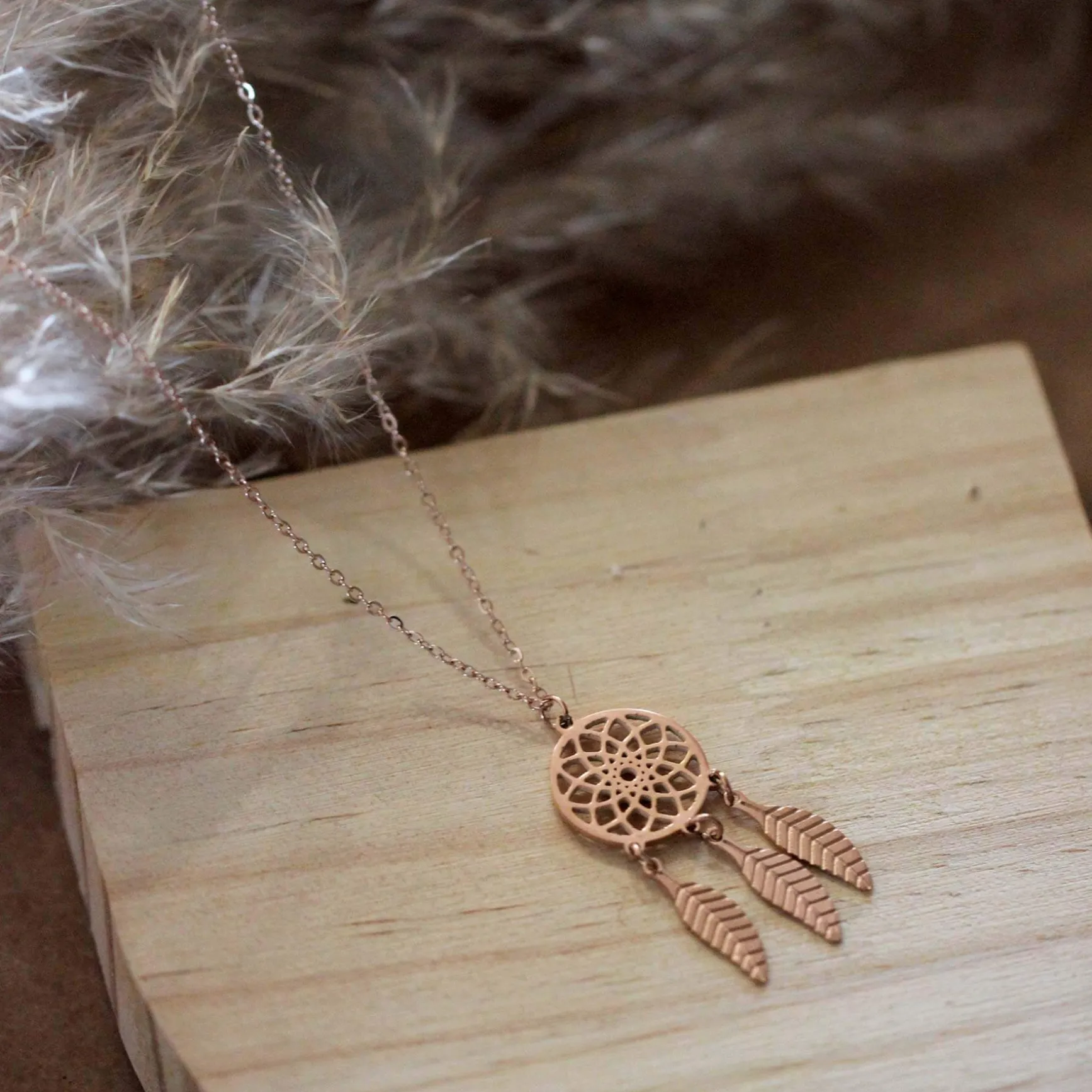 Collier Attrape rêve d.rose