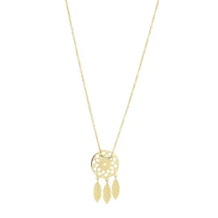 Collier Attrape-rêves acier or