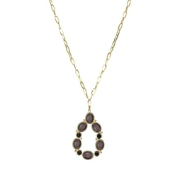 Collier Aurora Quartz noir