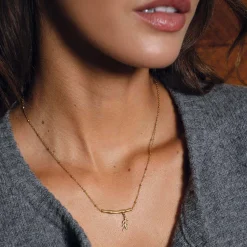Collier Bianca acier doré or