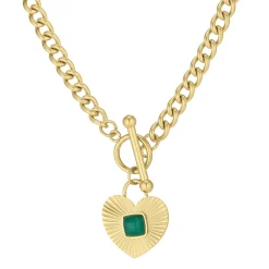 Collier Bianca acier doré or