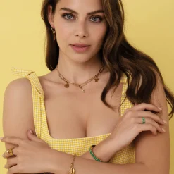 Collier Chaine acier doré or Luza Charms