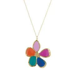 Collier Charlène acier doré or