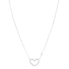 Collier Coeur Argent 925 rhodié