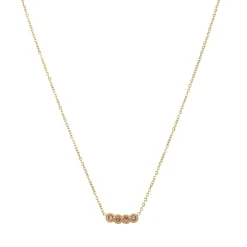 Collier Comete zircons roses