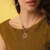 Collier Constance acier doré or multicolores