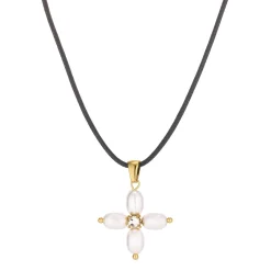Collier Coralie acier doré or