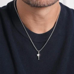 Collier Croix acier