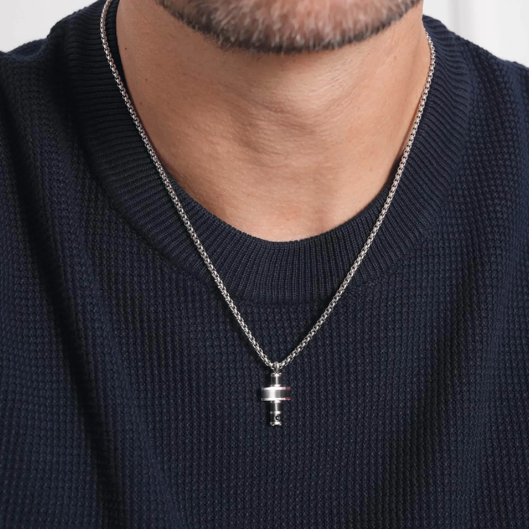 Collier Croix acier