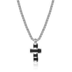 Collier Croix acier