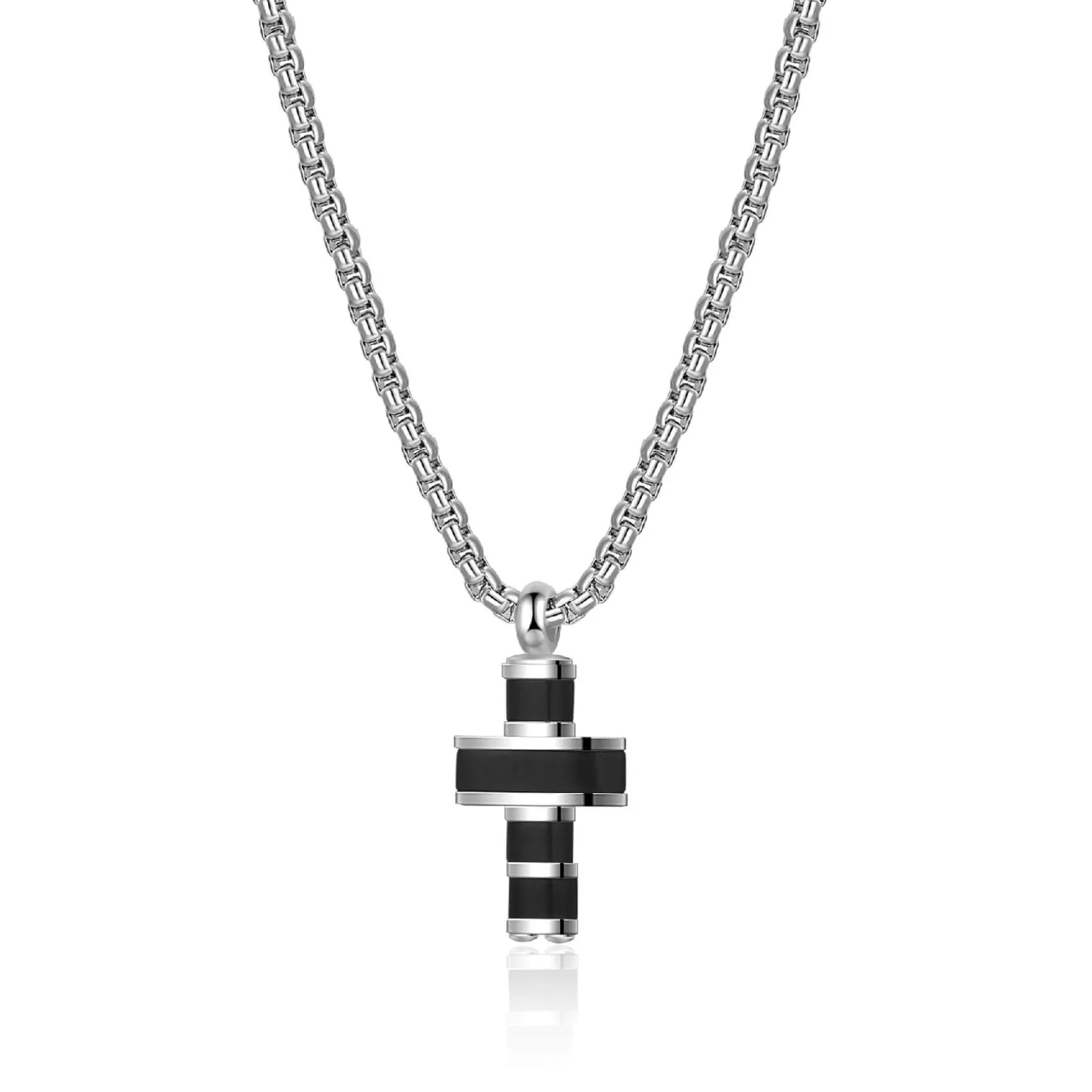 Collier Croix acier
