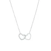 Collier cœurs entrelacés acier argenté