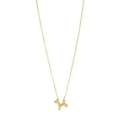 Collier Dog acier doré or