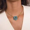 Collier Donut bleu
