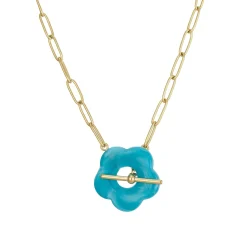 Collier Donut bleu
