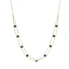 Collier Double chaine pierres Obsidienne