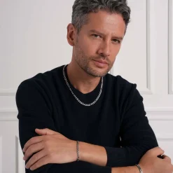 Collier Emile acier argenté