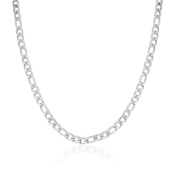Collier Emile acier argenté