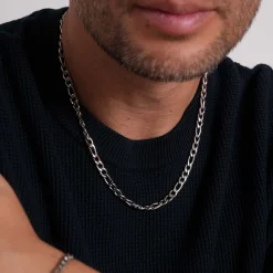 Collier Emile acier argenté