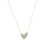 Collier Emmy acier doré or strass