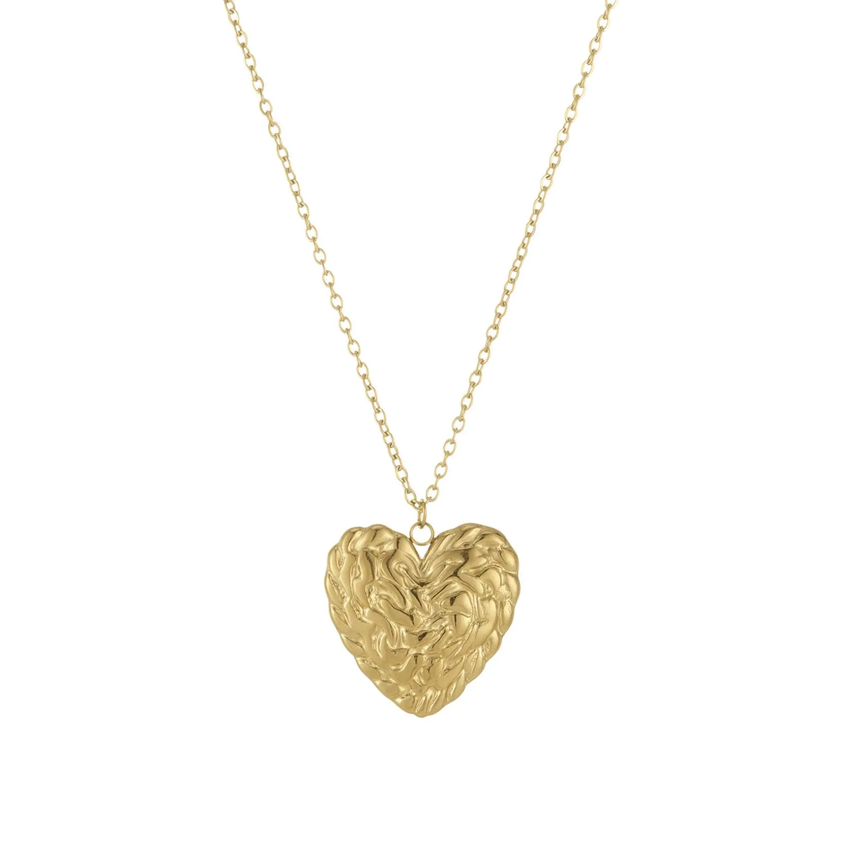 Collier Epora acier doré or