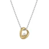 Collier Erine acier argenté et doré or