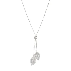 Collier Feuilles Argent 925 rhodié