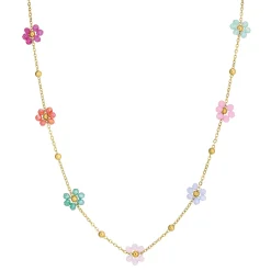 Collier Fleur Magritt multicolores
