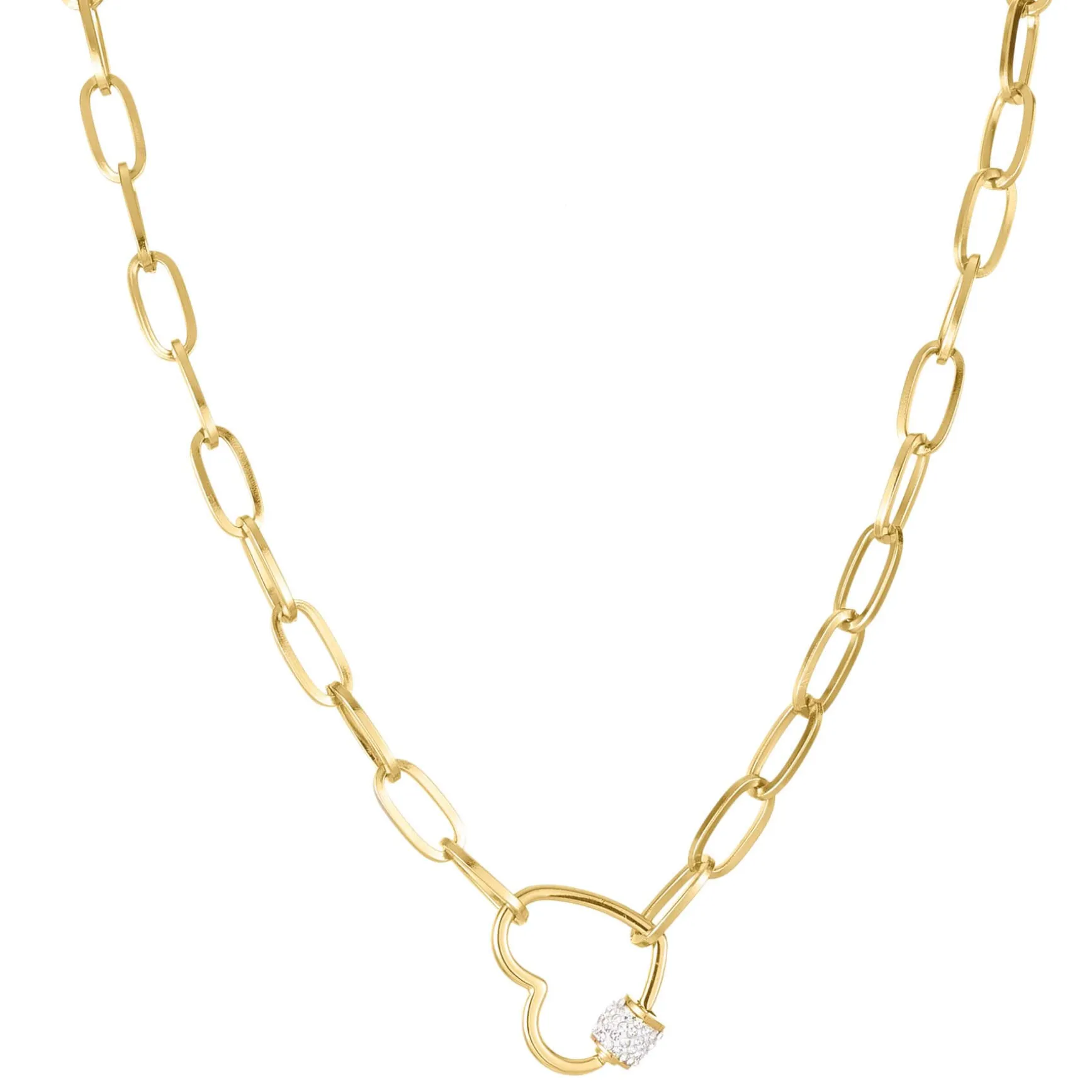 Collier Forever acier doré or