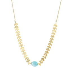 Collier Foro doré Amazonite