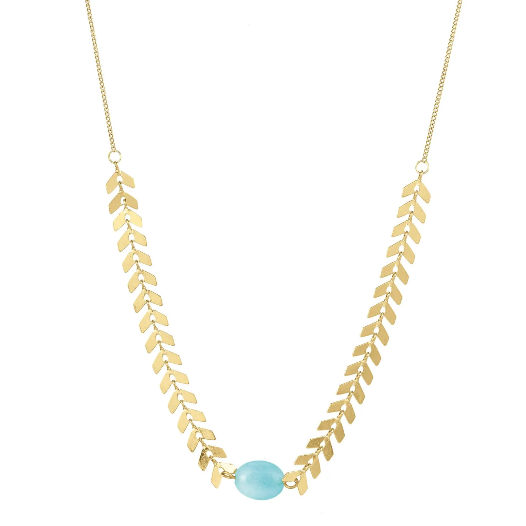 Collier Foro doré Amazonite