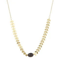 Collier Foro doré Obsidienne