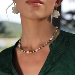 Collier Gaia acier doré or