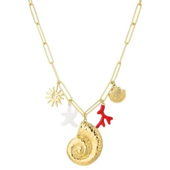 Collier Galapagos acier doré or