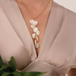 Collier Honorine acier doré or