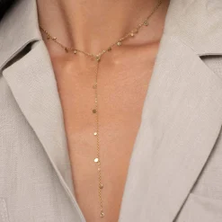 Collier Infinity acier doré or