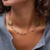 Collier Ingrid acier doré or