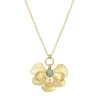 Collier Iris Pin Africain acier doré or