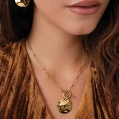 Collier Izzy acier doré or