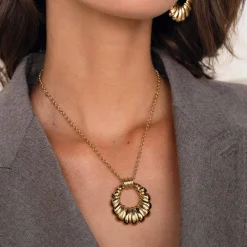 Collier Jovia acier doré or