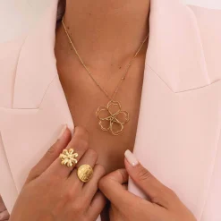 Collier Julia acier doré or