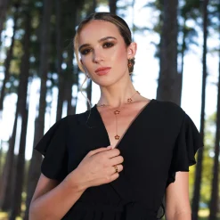 Collier Juna acier doré or